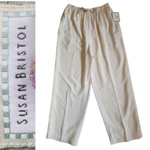 M NWT Silky Feel Pants Cream Susan Bristol